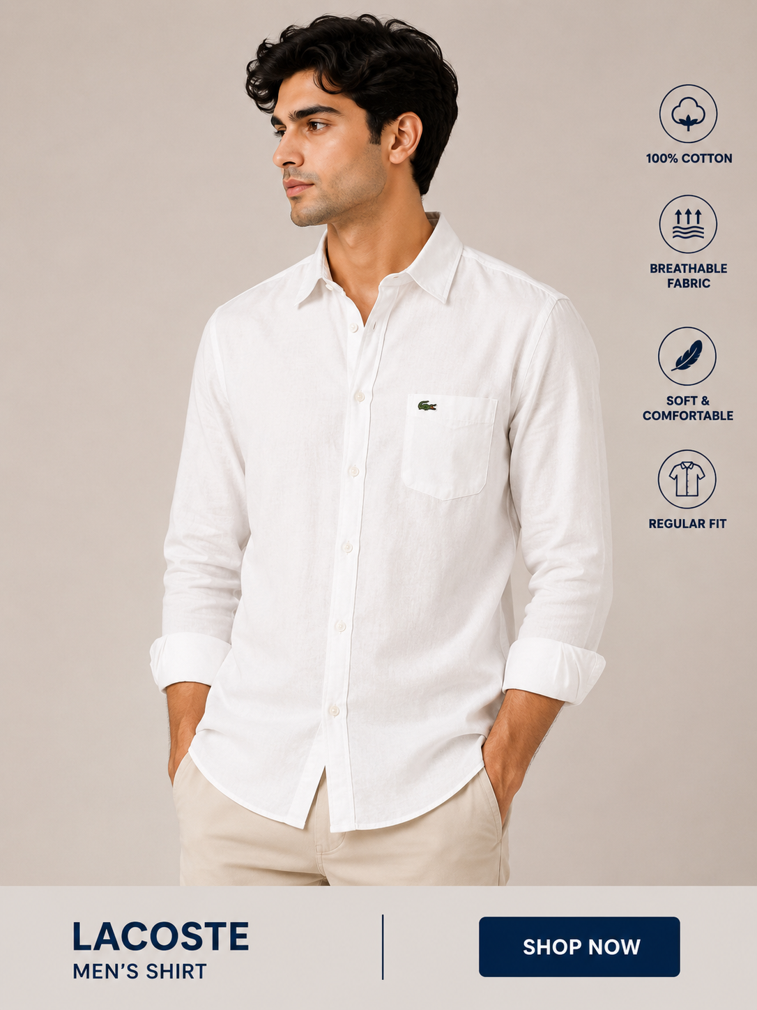 WHITE LACOSTE