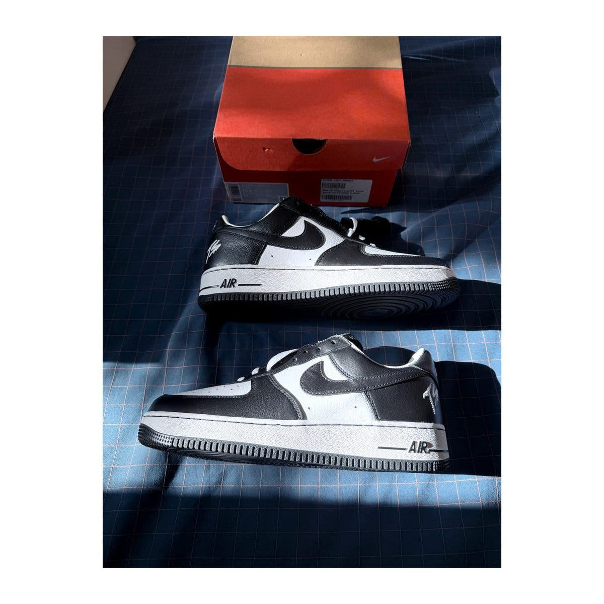 Nike Air Force 1 Low x Terror Squad "Blackout" featuring a smooth black and white leather