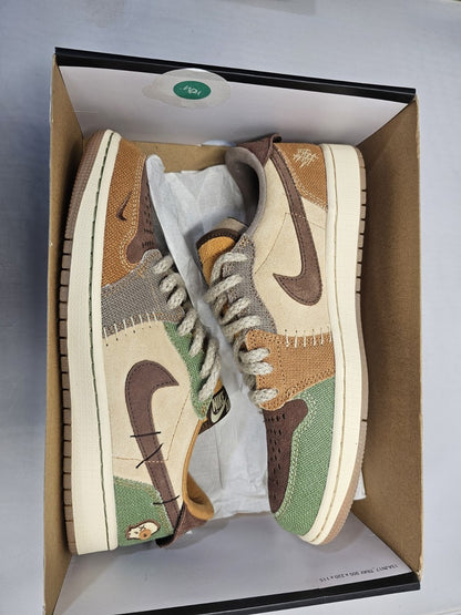 The Zion Williamson x Air Jordan 1 Retro Low OG 'Voodoo' features a distinctive