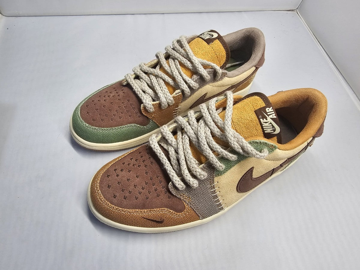 The Zion Williamson x Air Jordan 1 Retro Low OG 'Voodoo' features a distinctive