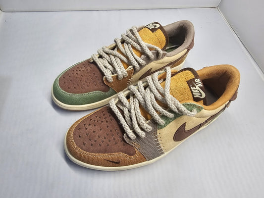 The Zion Williamson x Air Jordan 1 Retro Low OG 'Voodoo' features a distinctive