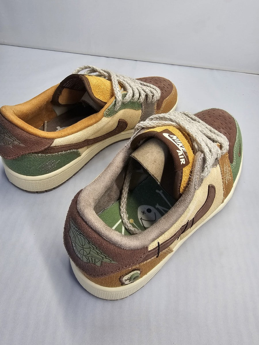 The Zion Williamson x Air Jordan 1 Retro Low OG 'Voodoo' features a distinctive