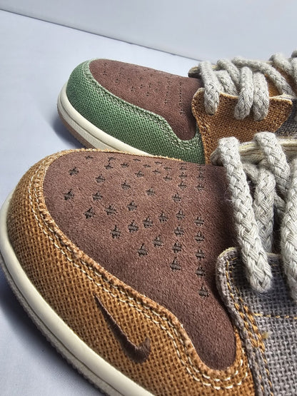 The Zion Williamson x Air Jordan 1 Retro Low OG 'Voodoo' features a distinctive