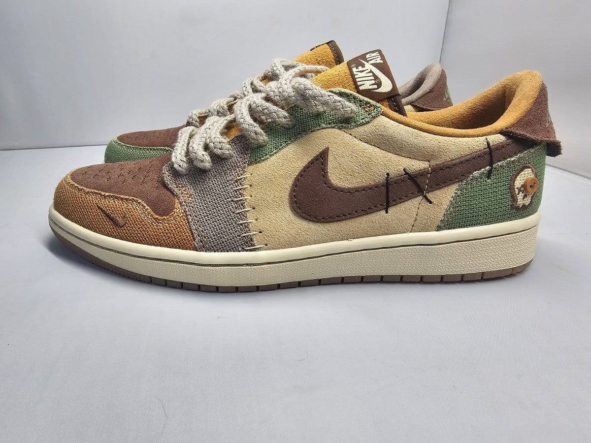 The Zion Williamson x Air Jordan 1 Retro Low OG 'Voodoo' features a distinctive