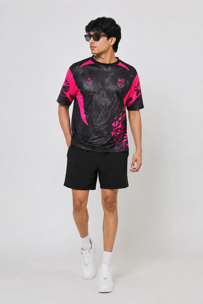 FC Barcelona Black Pink Dragon Edition Special Jersey