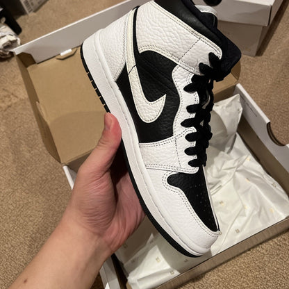 Air Jordan 1 Low SE 'Homage' (DR0502-101), featuring a striking black-and-white split design on tumbled leather