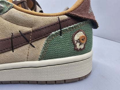 The Zion Williamson x Air Jordan 1 Retro Low OG 'Voodoo' features a distinctive