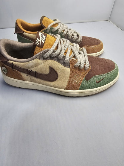 The Zion Williamson x Air Jordan 1 Retro Low OG 'Voodoo' features a distinctive