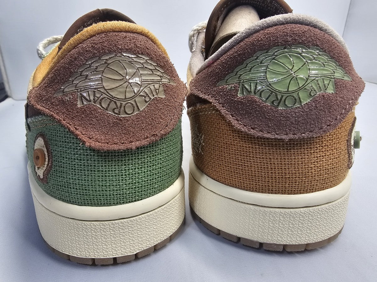 The Zion Williamson x Air Jordan 1 Retro Low OG 'Voodoo' features a distinctive